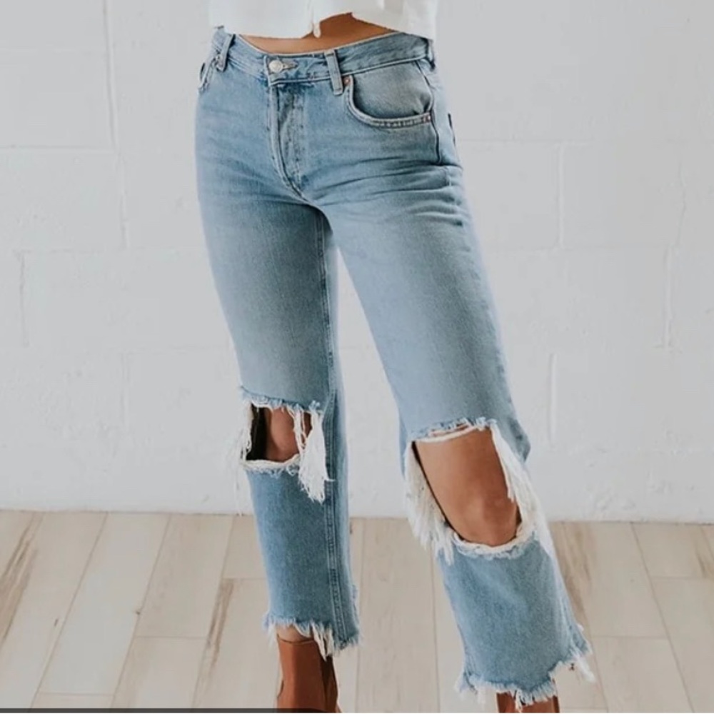 We the Free/ free people Maggie mid rise jeans straight leg size 29/8 - Picture 5 of 5